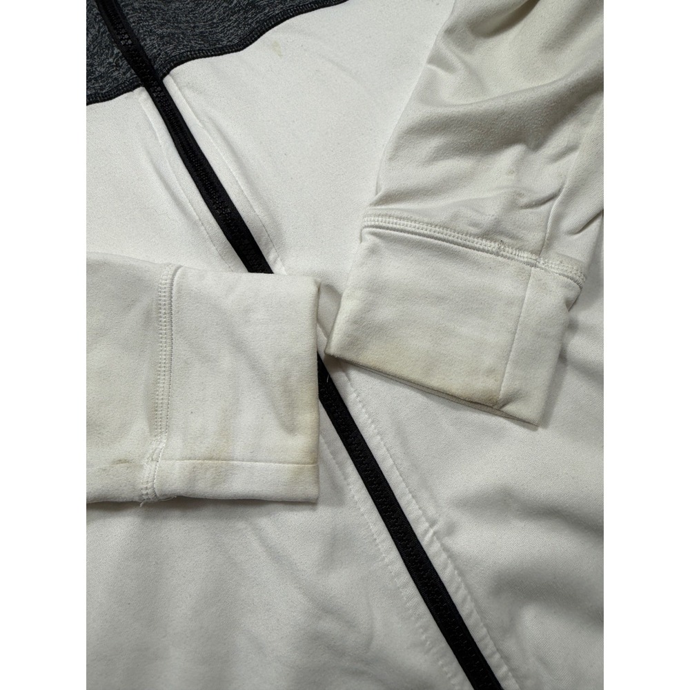 American Eagle 1977 Full Zip Hoodie Gray White Colorblock Mens Medium - Picture 5 of 6